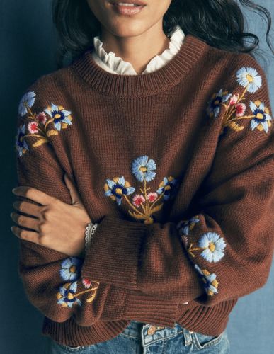 S Pull Ella brodé en maille en Taille TP - Boden - Modalova