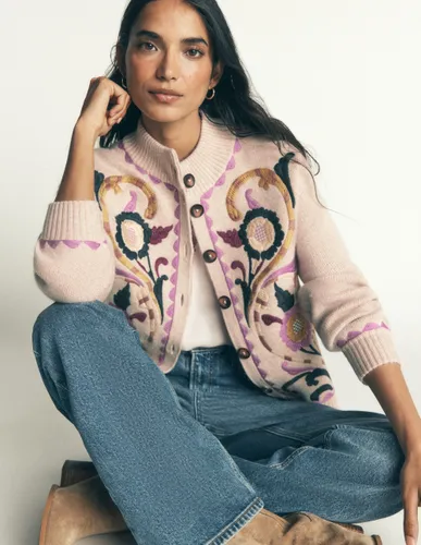 S Gilet Jemma en maille jacquard en Taille TP - Boden - Modalova