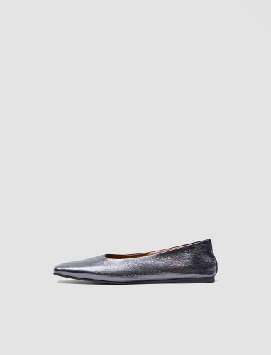 Metallic Leather Ballerinas - 37 - Joseph - Modalova