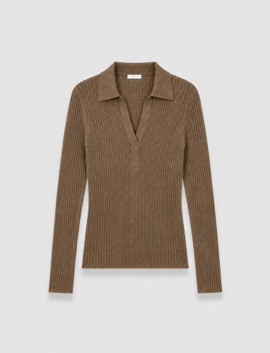 Merino Wool Rib Polo - L - Joseph - Modalova