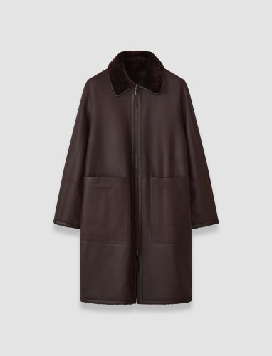 Caspian Soft Shearling Reversible Coat - 34 - Joseph - Modalova