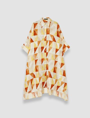 Dania Marble Print Silk Dress - L - Joseph - Modalova