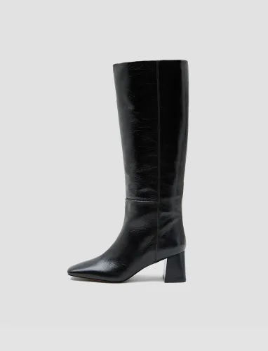 Heeled Knee High Patent Leather Boots - 39 - Joseph - Modalova