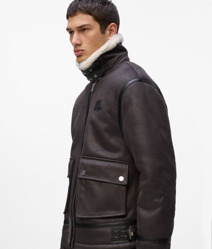 Veste En Faux-shearling Avec Monogram, , , Taille: Xs - Karl Lagerfeld - Modalova