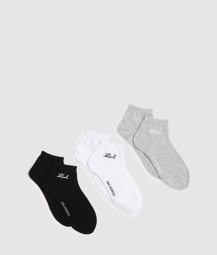 Chaussettes Courtes Signées – Lot De 3, , //, Taille: 39-42 - Karl Lagerfeld - Modalova