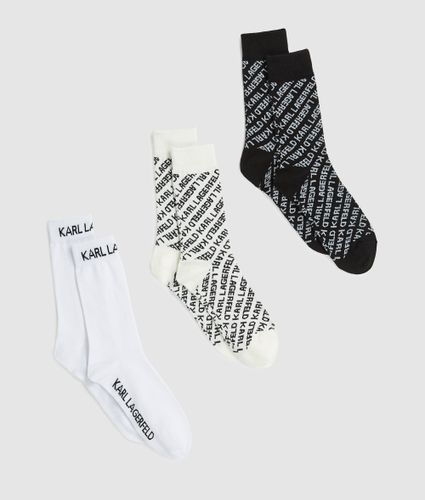Chaussettes Avec Logo Sur Toute La Surface – Lot De 3, , --, Taille: 35-38 - Karl Lagerfeld - Modalova