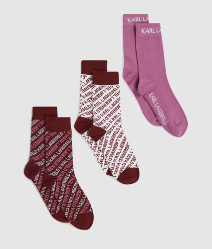 Chaussettes Avec Logo Sur Toute La Surface – Lot De 3, , , Taille: 35-38 - Karl Lagerfeld - Modalova