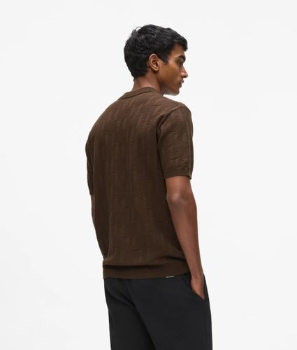 Polo Zippé Monogram, , , Taille: Xs - Karl Lagerfeld - Modalova