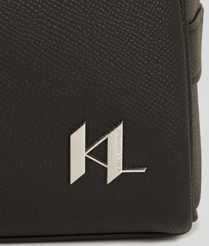 K/monogram Leather Wash Bag, , , Taille: One Size - Karl Lagerfeld - Modalova