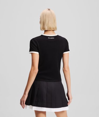 Contrast Piping Ikon T-shirt, , , Taille: Xs - Karl Lagerfeld - Modalova