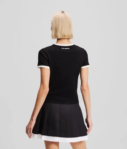 Contrast Piping Ikon T-shirt, , , Taille: Xs - Karl Lagerfeld - Modalova