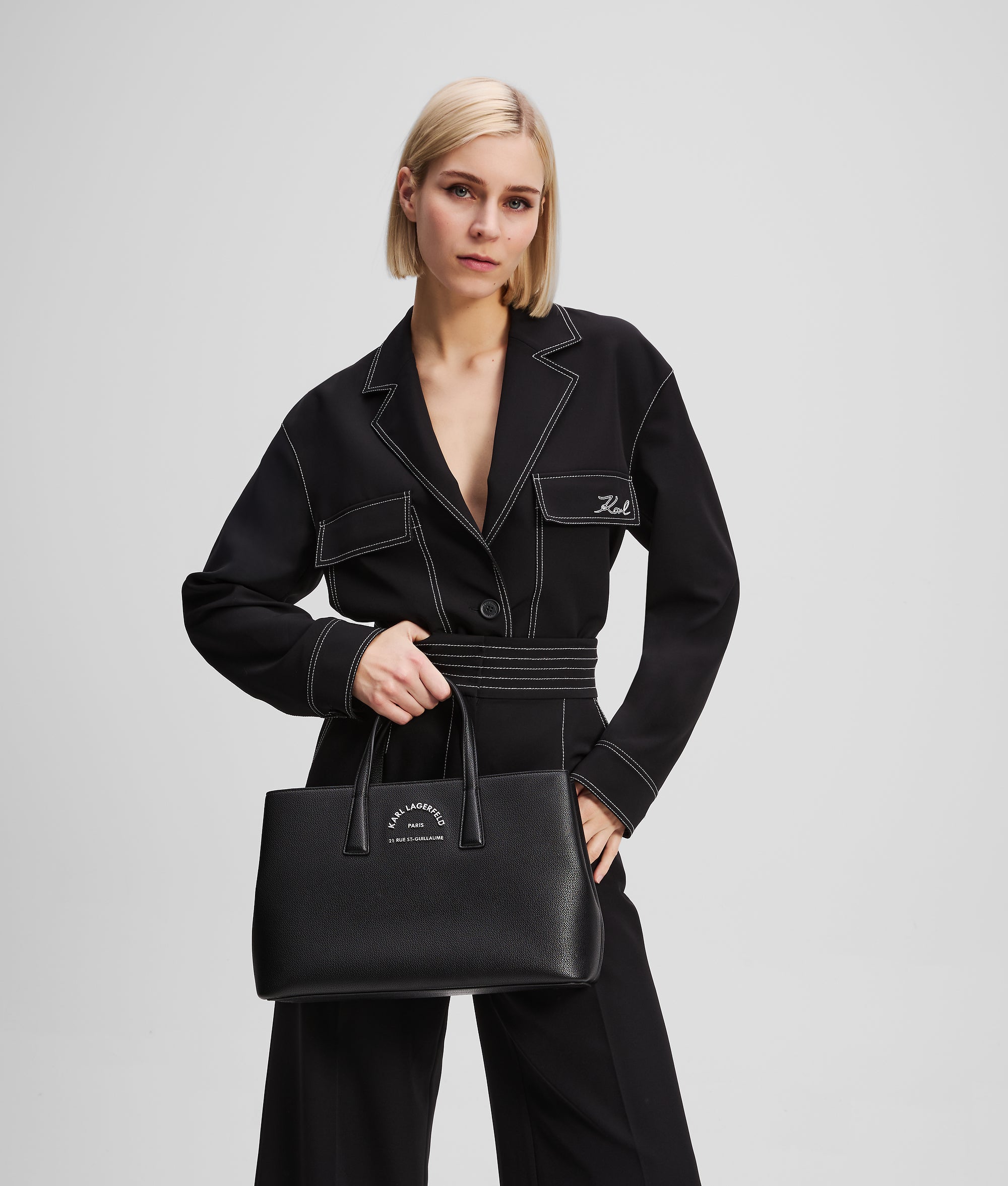 Sac Cartable En Métal Rue St-guillaume, , , Taille: One Size - Karl Lagerfeld - Modalova