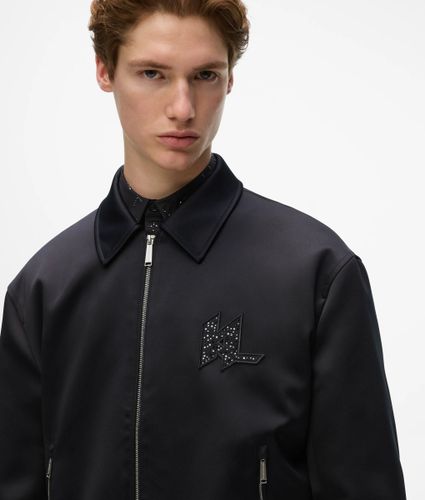 Veste Bomber Monogram En Satin, , , Taille: Xs - Karl Lagerfeld - Modalova