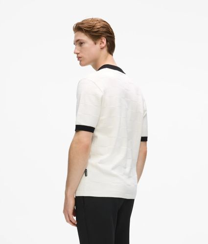Polo À Carreaux Monogram, , -, Taille: Xs - Karl Lagerfeld - Modalova