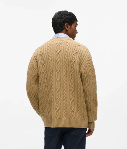 Cardigan Ikon À Maille Torsadée, , , Taille: Xs - Karl Lagerfeld - Modalova