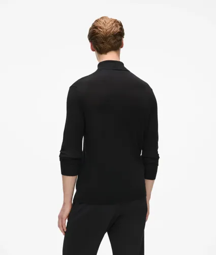 Pull-over En Laine À Col Roulé Monogram, , , Taille: Xs - Karl Lagerfeld - Modalova