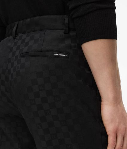Pantalon À Carreaux Monogram, , , Taille: 46 - Karl Lagerfeld - Modalova