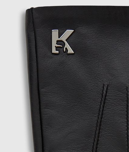 Gants En Cuir À Logo K, , , Taille: M - KL Jeans - Modalova