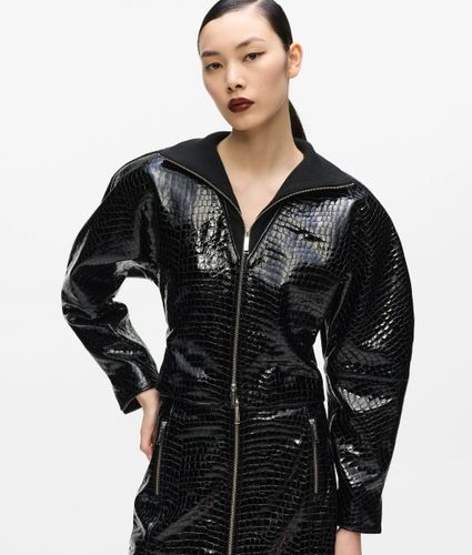 Veste En Cuir Effet Croco Kl Studio, , , Taille: 38 - Karl Lagerfeld - Modalova