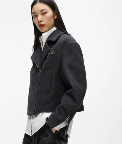 Veste De Motard En Laine Mélangée, , , Taille: 38 - Karl Lagerfeld - Modalova