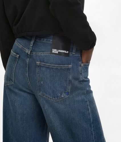 Jeans Effet Délavé Coupe Large Jambe Et Taille Basse, , , Taille: 2530 - KL Jeans - Modalova