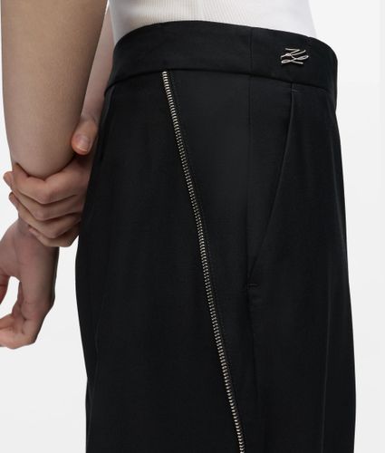 Pantalon Barrel Avec Fermeture Zippée, , , Taille: 38 - Karl Lagerfeld - Modalova