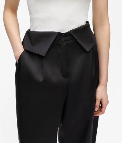 Pantalon Kl Studio En Satin À Jambes Évasées, , , Taille: 38 - Karl Lagerfeld - Modalova