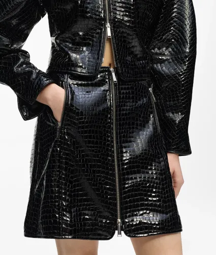 Jupe En Cuir Effet Croco Kl Studio, , , Taille: 38 - Karl Lagerfeld - Modalova