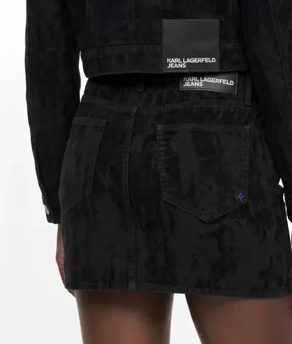 Mini-jupe En Denim Velours, , , Taille: Xs - KL Jeans - Modalova