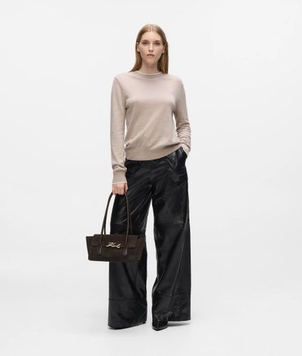 Sac Porté Épaule En Daim K/signature, , , Taille: One Size - Karl Lagerfeld - Modalova