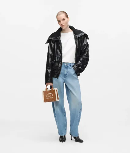 Mini Sac En Toile Rue St-guillaume En Fausse Peau De Mouton, , , Taille: One Size - Karl Lagerfeld - Modalova