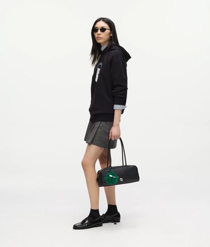 Sac Porté Épaule Ikon Pebble De Forme Allongée Avec Breloque, , , Taille: One Size - Karl Lagerfeld - Modalova