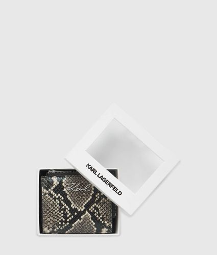 Petit Portefeuille Bristol K/signature En Python, , , Taille: One Size - Karl Lagerfeld - Modalova