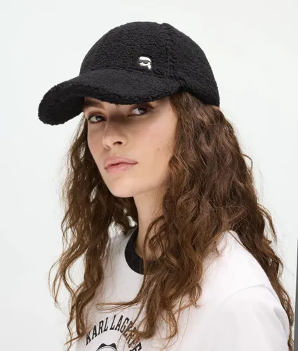 Casquette Ikon En Fausse Peau De Mouton, , , Taille: One Size - Karl Lagerfeld - Modalova