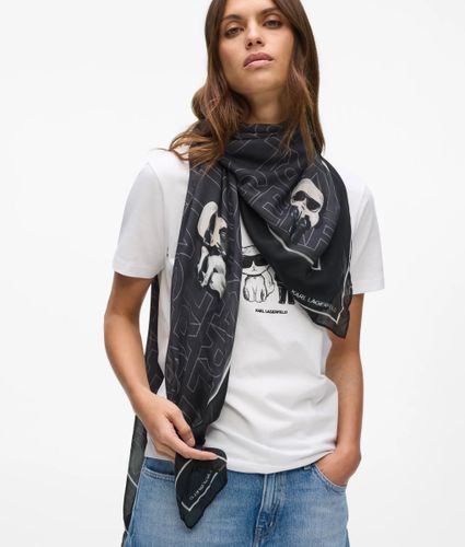 Écharpe Ikon En Mélange De Modal, , , Taille: One Size - Karl Lagerfeld - Modalova