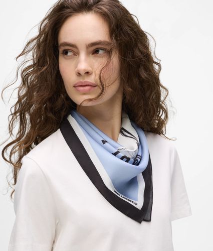 Écharpe En Soie Ikon Choupette, , , Taille: One Size - Karl Lagerfeld - Modalova