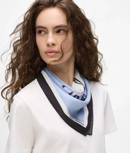 Écharpe En Soie Ikon Choupette, , , Taille: One Size - Karl Lagerfeld - Modalova