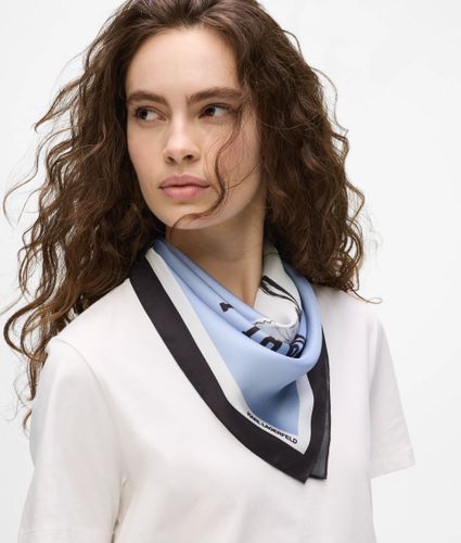 Écharpe En Soie Ikon Choupette, , , Taille: One Size - Karl Lagerfeld - Modalova