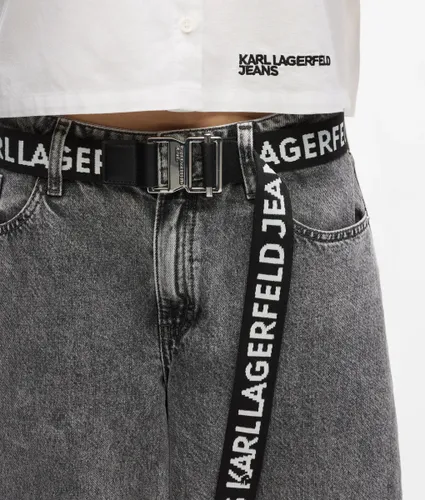 Ceinture En Toile À Logo, , , Taille: One Size - KL Jeans - Modalova