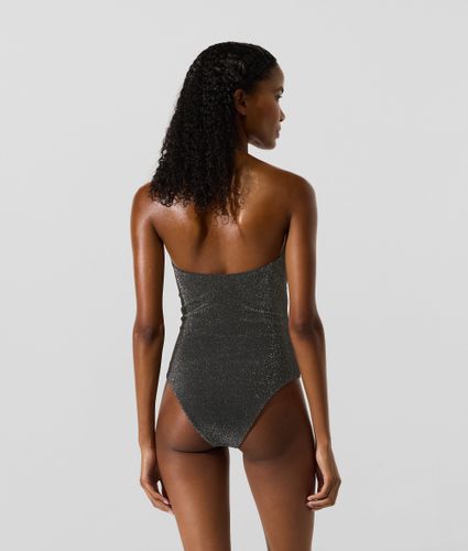 Maillot De Bain Métallisé Forme Licou, , , Taille: Xs - Karl Lagerfeld - Modalova