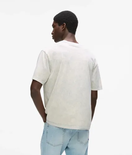 T-shirt Décontracté Délavé, , Puce Électronique, Taille: Xs - KL Jeans - Modalova
