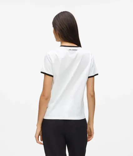 T-shirt Ikon Avec Petit Logo Circulaire, , /, Taille: Xs - Karl Lagerfeld - Modalova
