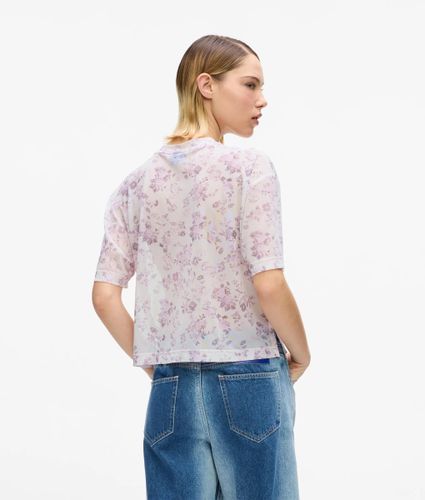 T-shirt À Manches Courtes En Maille À Motif Floral, , , Taille: Xs - KL Jeans - Modalova