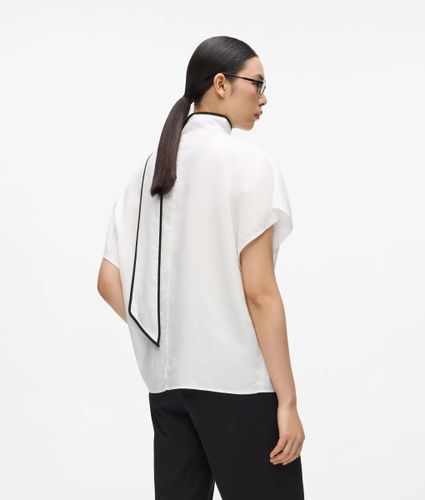Chemisier Passepoilé En Mélange De Lin, , , Taille: 38 - Karl Lagerfeld - Modalova