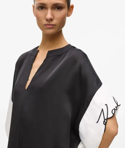 Robe À Manches Larges Signature, , /, Taille: Xs - Karl Lagerfeld - Modalova