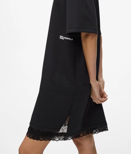 Robe T-shirt Décontractée À L'ourlet En Dentelle, , , Taille: Xs - KL Jeans - Modalova