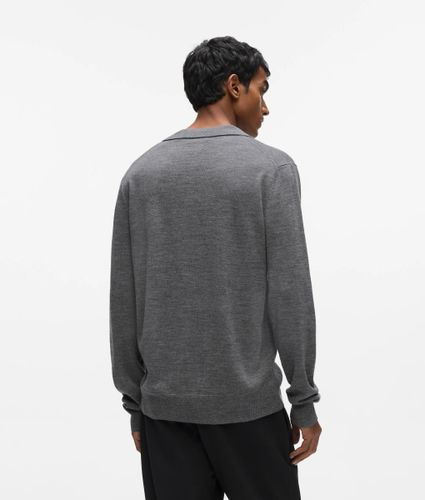 Polo À Manches Longues En Laine Mérinos, , , Taille: Xs - Karl Lagerfeld - Modalova
