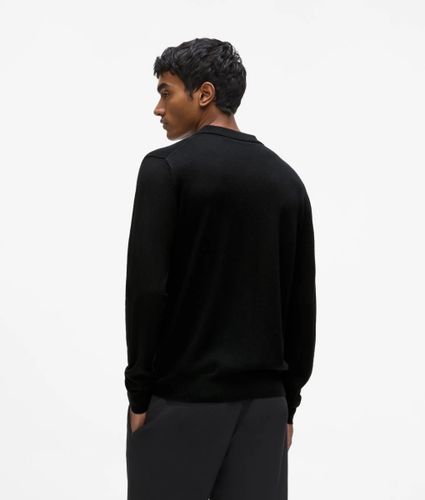 Polo À Manches Longues En Laine Mérinos, , , Taille: Xs - Karl Lagerfeld - Modalova