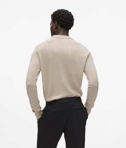 Polo À Manches Longues En Laine Mérinos, , , Taille: Xs - Karl Lagerfeld - Modalova