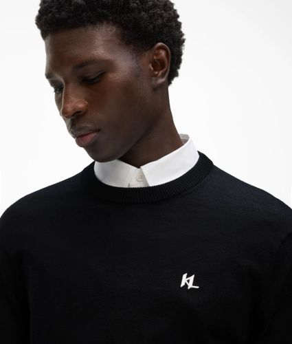 Pull À Col Rond En Laine Mérinos, , , Taille: Xs - Karl Lagerfeld - Modalova